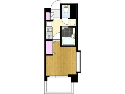 エクセリア横浜(1K/2階)の間取り写真