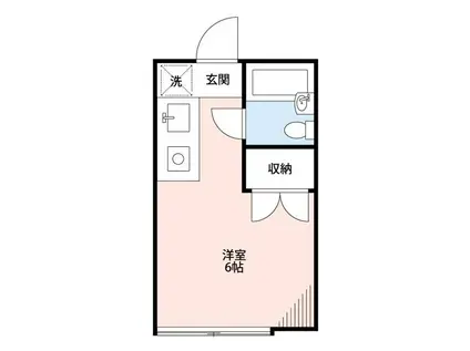 キャピタル柏(ワンルーム/2階)の間取り写真