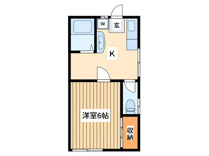 寺本荘(1K/2階)の間取り写真