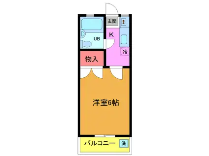 メゾンティファニー(1K/1階)の間取り写真