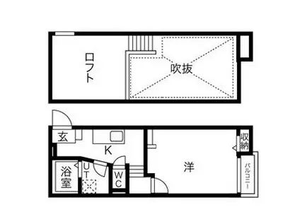 CREO堀田弐番館(1K/1階)の間取り写真