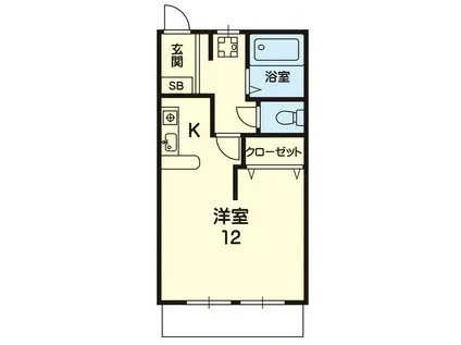ハイム・エクセレント・ヨコテ(1LDK/1階)の間取り写真