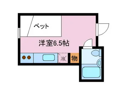 アルプスビル(ワンルーム/4階)の間取り写真