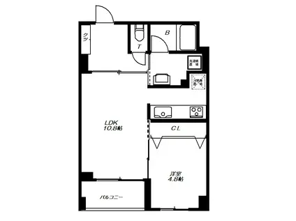 トラッセルズ(1LDK/2階)の間取り写真