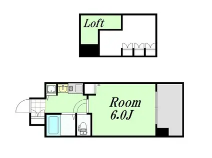 エステムコート梅田東アクアパレス(1K/8階)の間取り写真