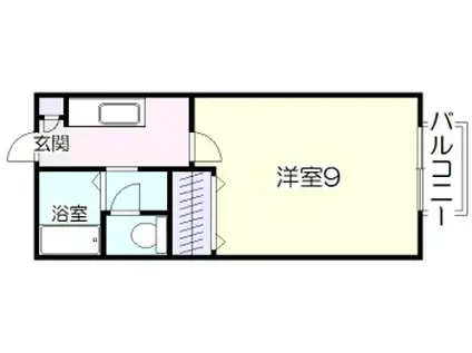 スペースライフ(1K/2階)の間取り写真