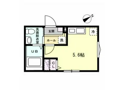 ルナソフィア(ワンルーム/1階)の間取り写真