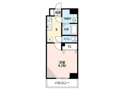 サウスレジデンス(1K/2階)の間取り写真