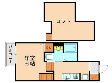 キーファ唐原(ワンルーム/1階)の間取り写真