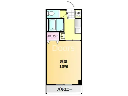 アジュール下中野(1K/8階)の間取り写真