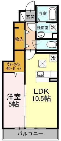 CIEL MANOIR(1LDK/1階)の間取り写真