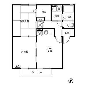 TUNAMI(2DK/2階)の間取り写真