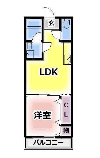 サンライズ 中野(1LDK/2階)の間取り写真