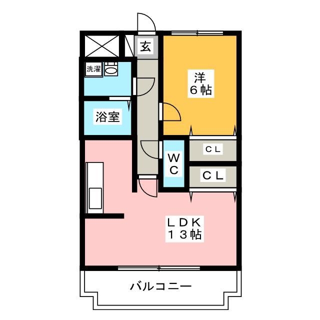 ENCOURAGER(1LDK/3階)の間取り写真