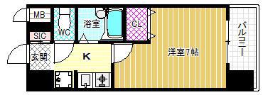 ラナップスクエア野田(1K/9階)の間取り写真