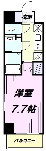 NSTAGE西所沢(1K/7階)の間取り写真