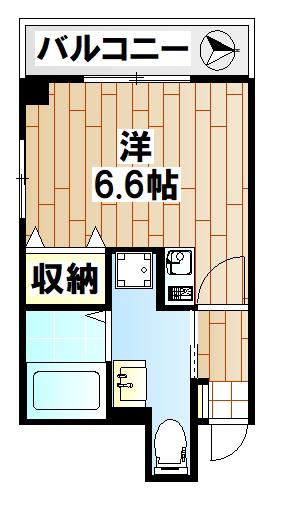 カクタス(ワンルーム/1階)の間取り写真
