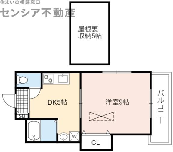 エスタシオンカーサ(1DK/3階)の間取り写真