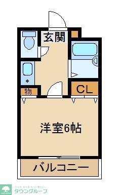 ベルファース朝霞台(1K/1階)の間取り写真