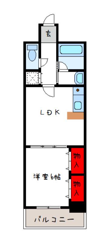 佐々木ビル(1LDK/7階)の間取り写真