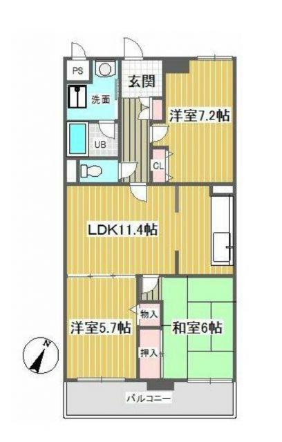 メゾン・プレミール(3LDK/9階)の間取り写真
