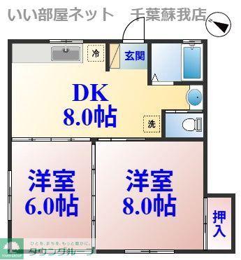第3タウニィ宮崎(2DK/1階)の間取り写真