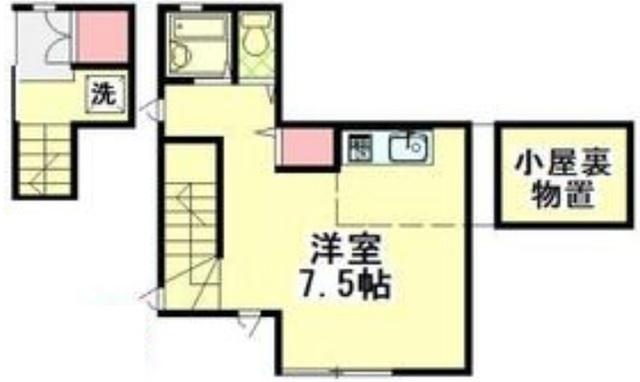 CASA東中野(ワンルーム/2階)の間取り写真