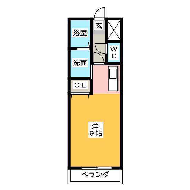 辻マンションA棟(1K/2階)の間取り写真