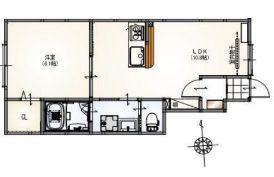 LAHAINA 8(1LDK/1階)の間取り写真
