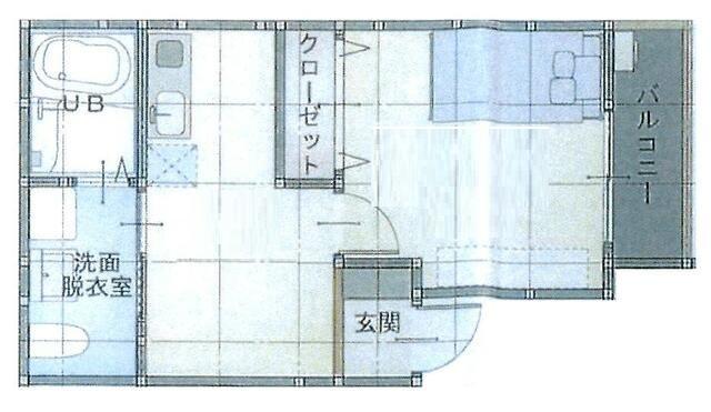 中央HSビル(1DK/3階)の間取り写真