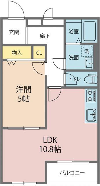 スパシオン グランヴィラ(1LDK/3階)の間取り写真