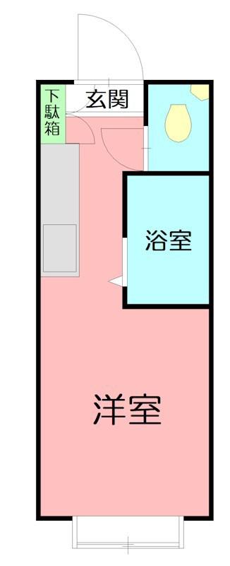 ラヴェンナ(ワンルーム/2階)の間取り写真