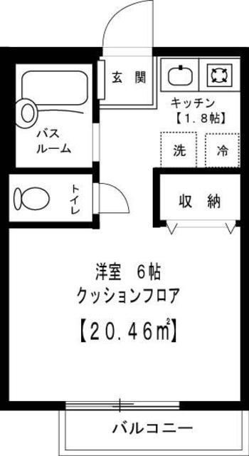 アークハイツ(1K/2階)の間取り写真