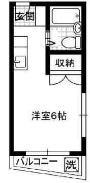 NT向原コーポ(ワンルーム/2階)の間取り写真