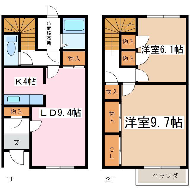 BRANCHEECHO(2LDK/1階)の間取り写真