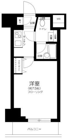 フェニックス横濱関内BAY MARKS(1K/4階)の間取り写真