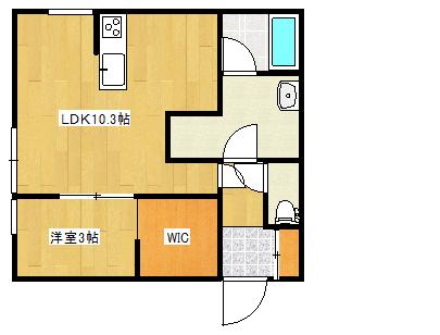小新アパート(1LDK/2階)の間取り写真