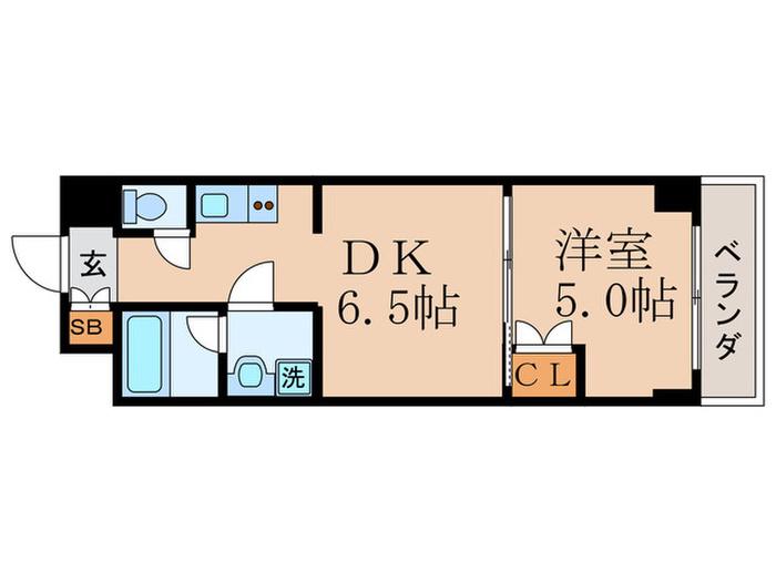 プレシャス壱番館(1DK/3階)の間取り写真