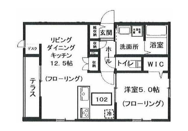 へーベルメゾン代々木上原(1LDK/1階)の間取り写真
