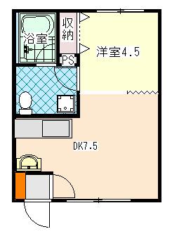 メゾン010(1DK/1階)の間取り写真
