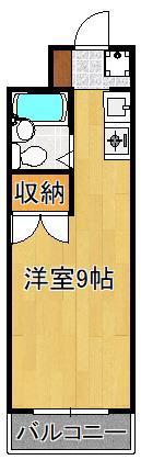 PLイースト枝光(ワンルーム/4階)の間取り写真