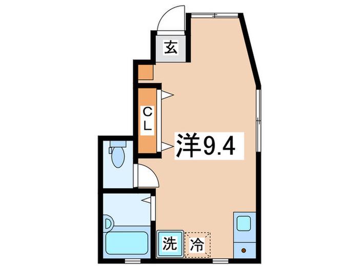 クレードル下丸子(ワンルーム/1階)の間取り写真