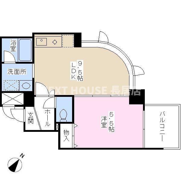 アルプス西梅田(1LDK/3階)の間取り写真
