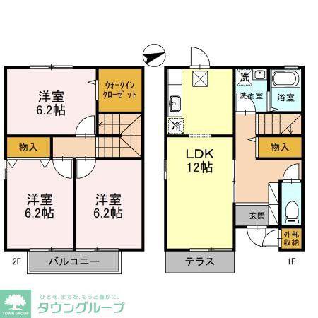 コアロード(3LDK/2階)の間取り写真