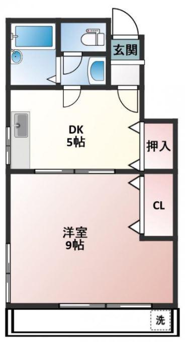 JR京浜東北線 上中里駅 徒歩3分 2階建 築43年(1DK/1階)の間取り写真