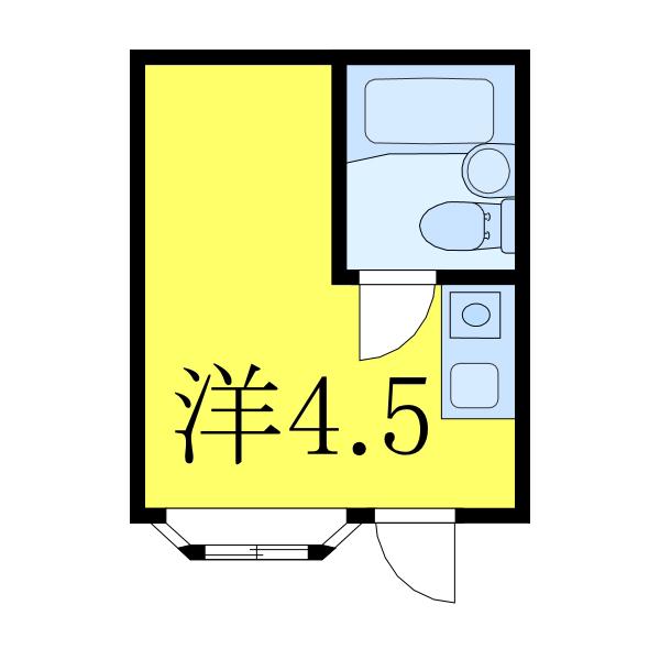 MASTERS(ワンルーム/1階)の間取り写真