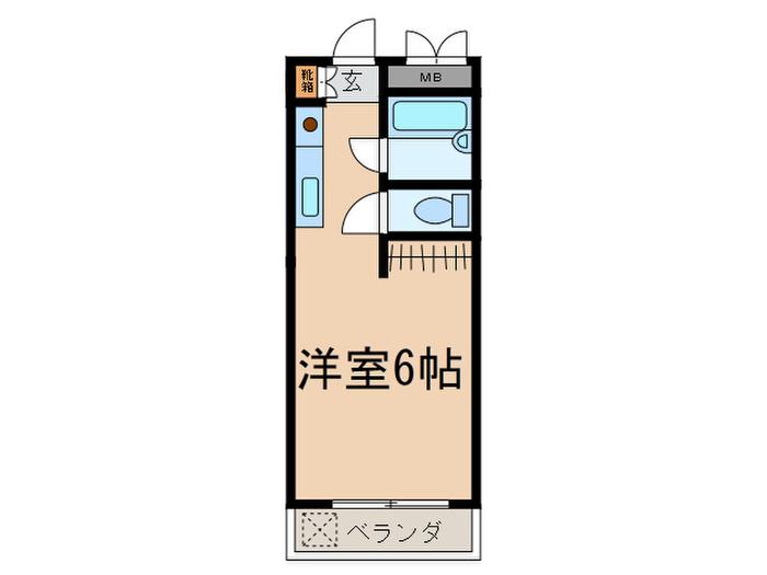 東京メトロ東西線 西葛西駅 徒歩6分 4階建 築40年(ワンルーム/3階)の間取り写真