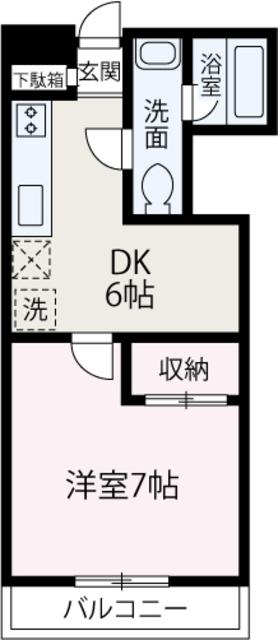 イクシード上石神井(1DK/1階)の間取り写真