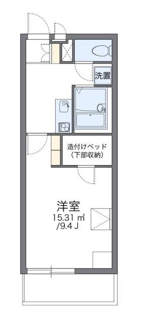 レオパレス橙(1K/1階)の間取り写真