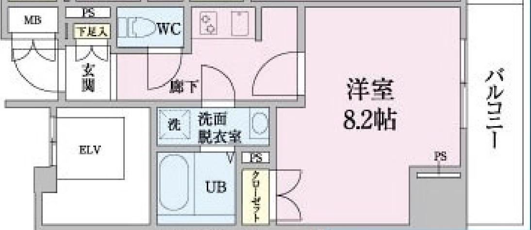 フィールドヒルズ門前仲町(1K/6階)の間取り写真